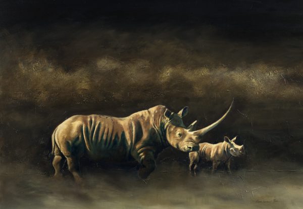 Otoro and Calf by Karen Laurence-Rowe Riverside Gallery Barnes
