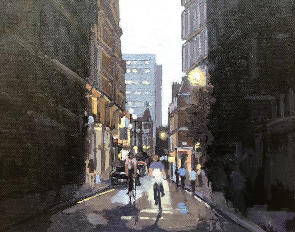 London Rush by Jennifer Greenland, original painting, Riverside Gallery Barnes