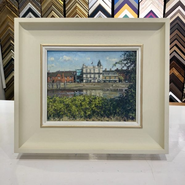 Towards The Bulls Head by Rod Pearce, with frame Riverside Gallery Barnes