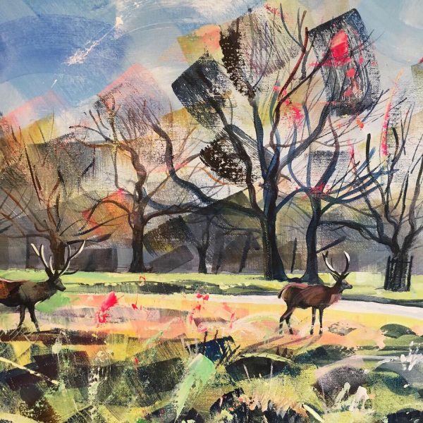 Park Study by Nadia Day, Painting of Richmond Park in London