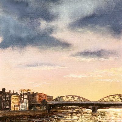Barnes Bridge Sunset by John Ronayne