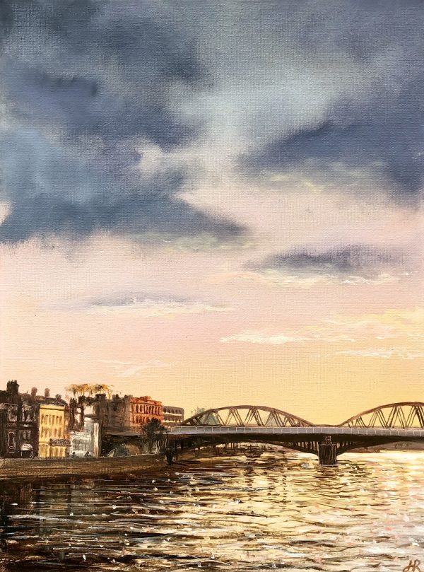 Barnes Bridge Sunset by John Ronayne
