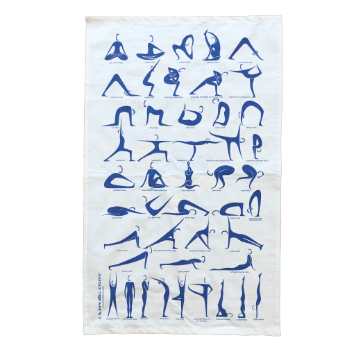 Yoga Tea Towel by Annabel Eyres